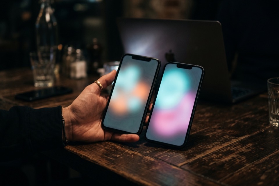 Comparing two phones side by side